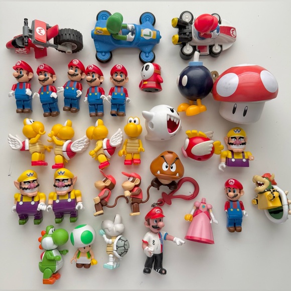 Super Mario Bros Other - Super Mario Action Figure Lot - Multicolor